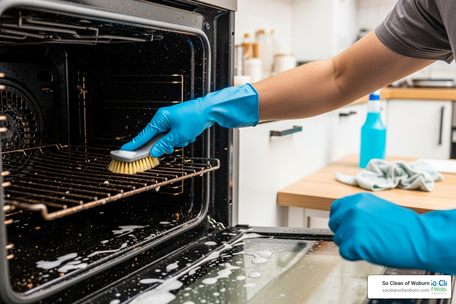 cleaner deep cleaning an oven - Move out house cleaning cleaner deep cleaning an oven - Move out house cleaning