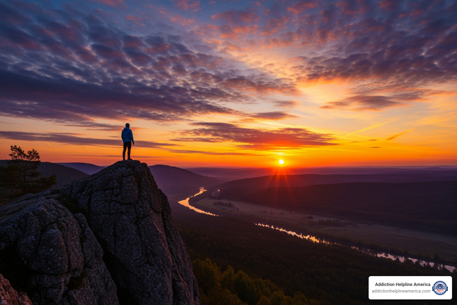 person looking at sunrise - Emergency detox services