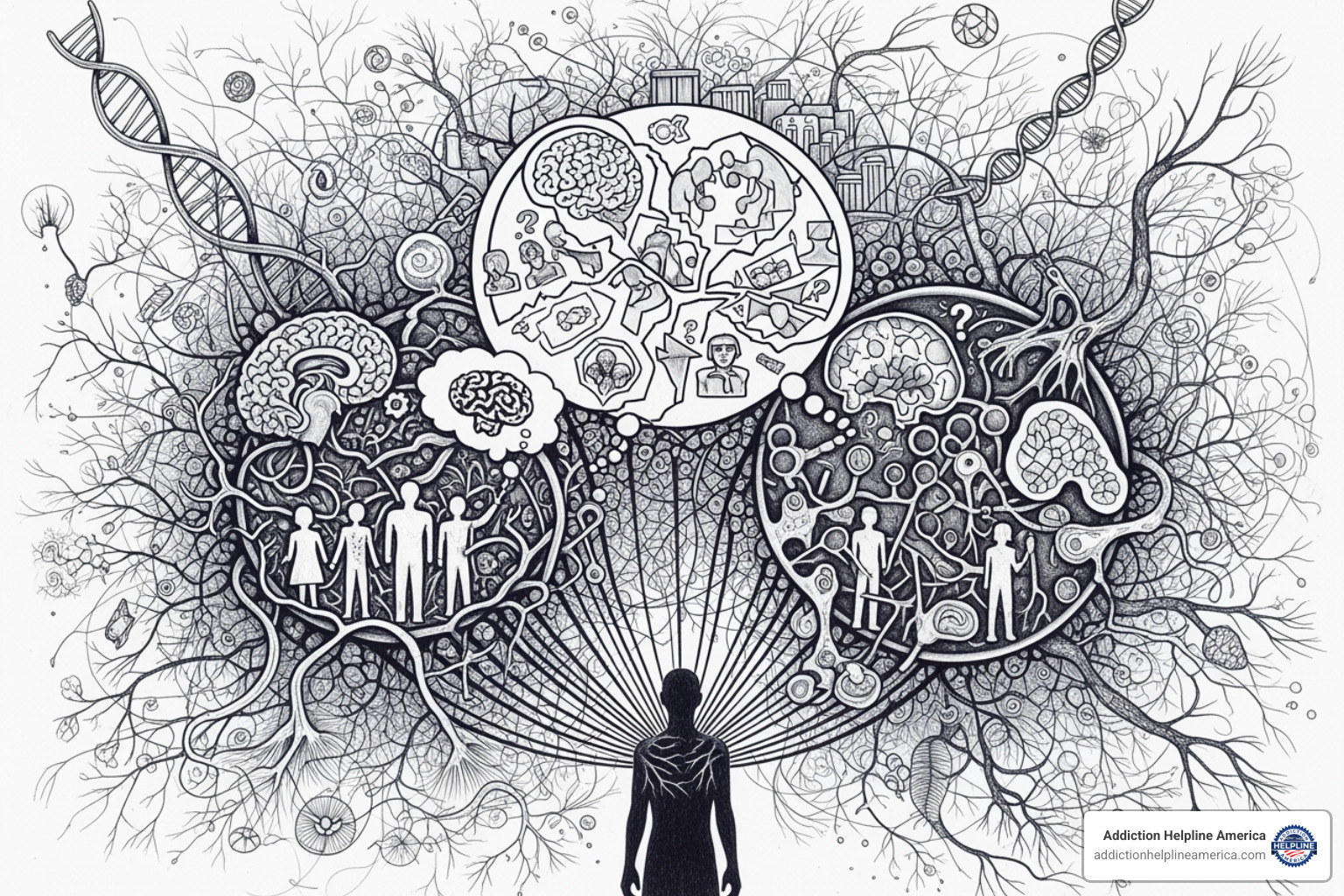 abstract graphic representing the complex factors leading to addiction - Substance abuse Arizona abstract graphic representing the complex factors leading to addiction - Substance abuse Arizona