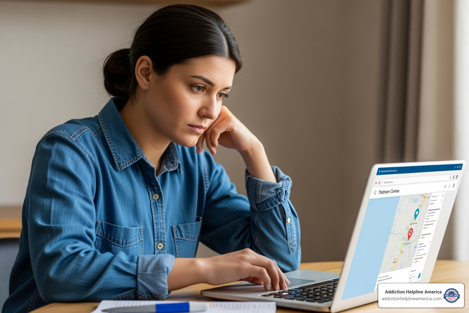 a person using a laptop to search for treatment options - drug and alcohol treatment centers near me