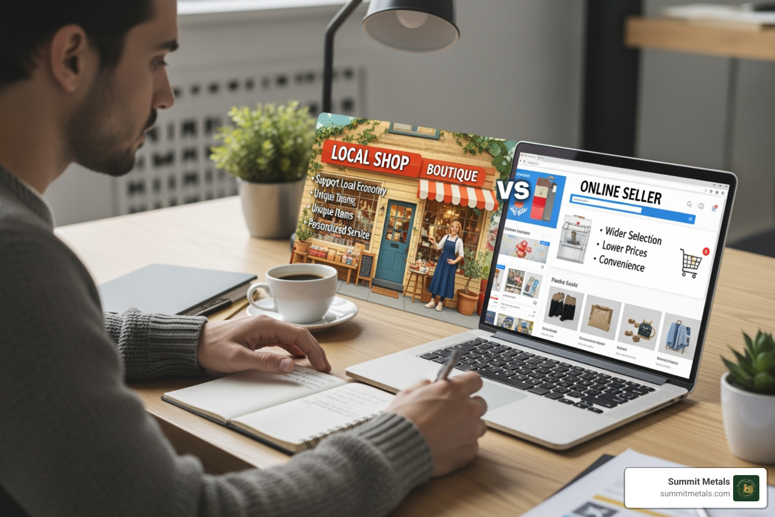 person comparing local shop to online selling website on laptop - Sell gold Salt Lake person comparing local shop to online selling website on laptop - Sell gold Salt Lake