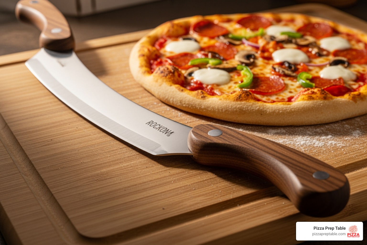 image of the Lamson Pizza Rocker - Pizza cutting tool