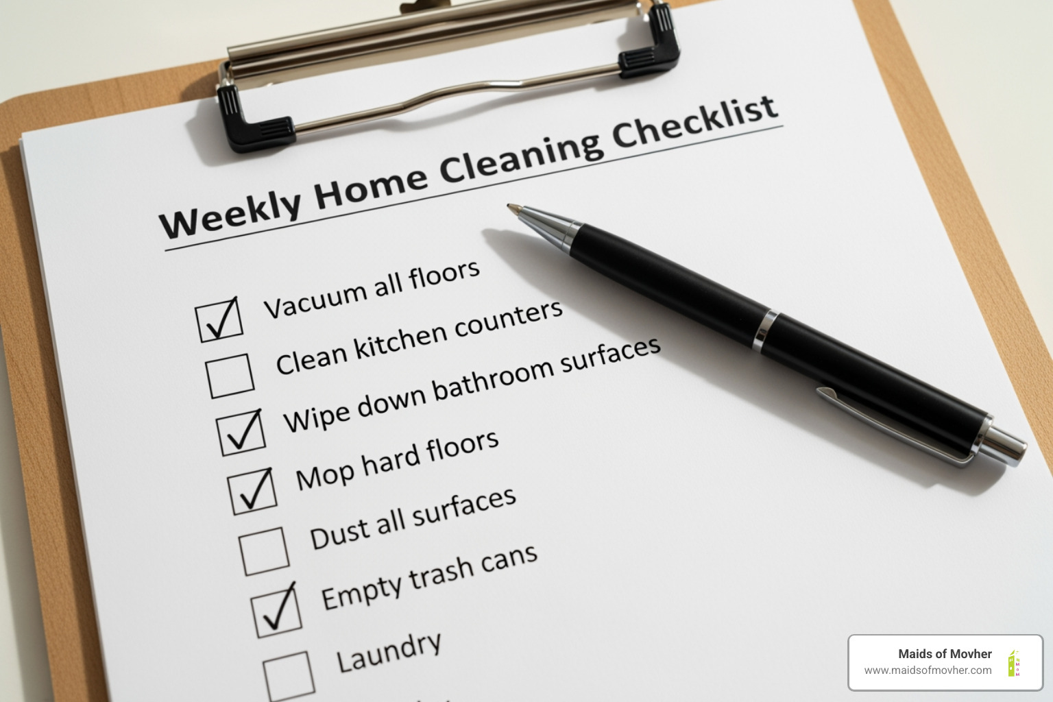 detailed cleaning checklist on a clipboard - guaranteed residential cleaning washington detailed cleaning checklist on a clipboard - guaranteed residential cleaning washington