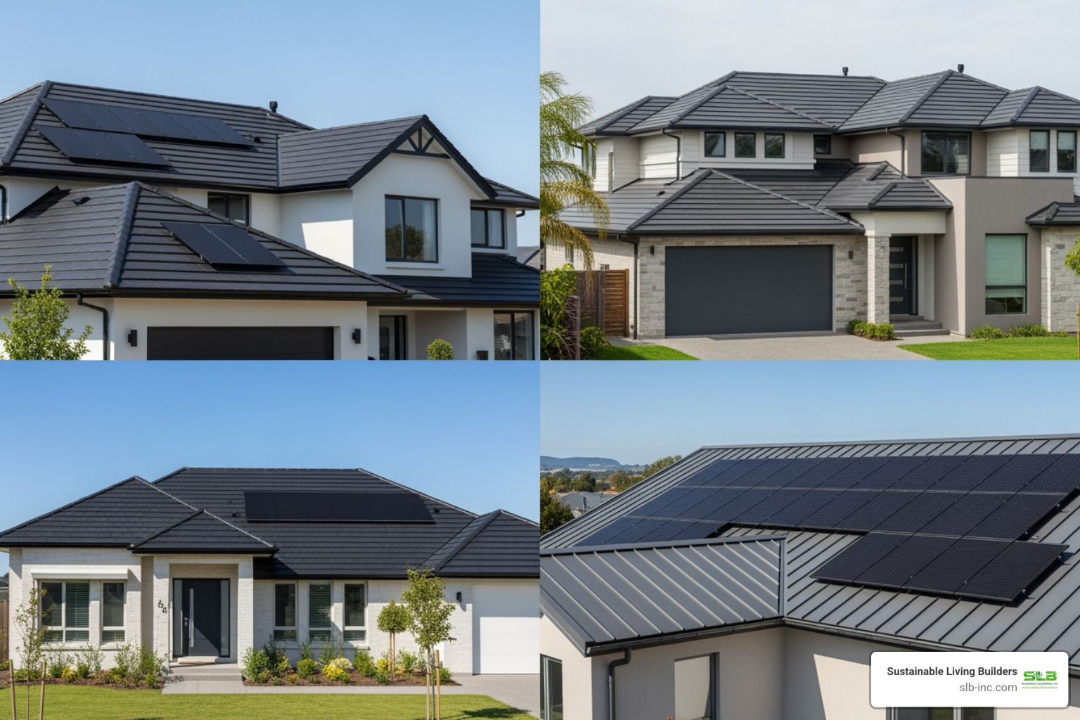 showcasing different styles of integrated solar roofs - integrated solar roofing