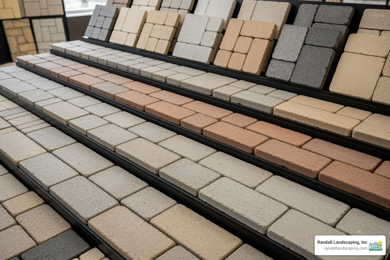 various paver styles and colors - walkway paver installation