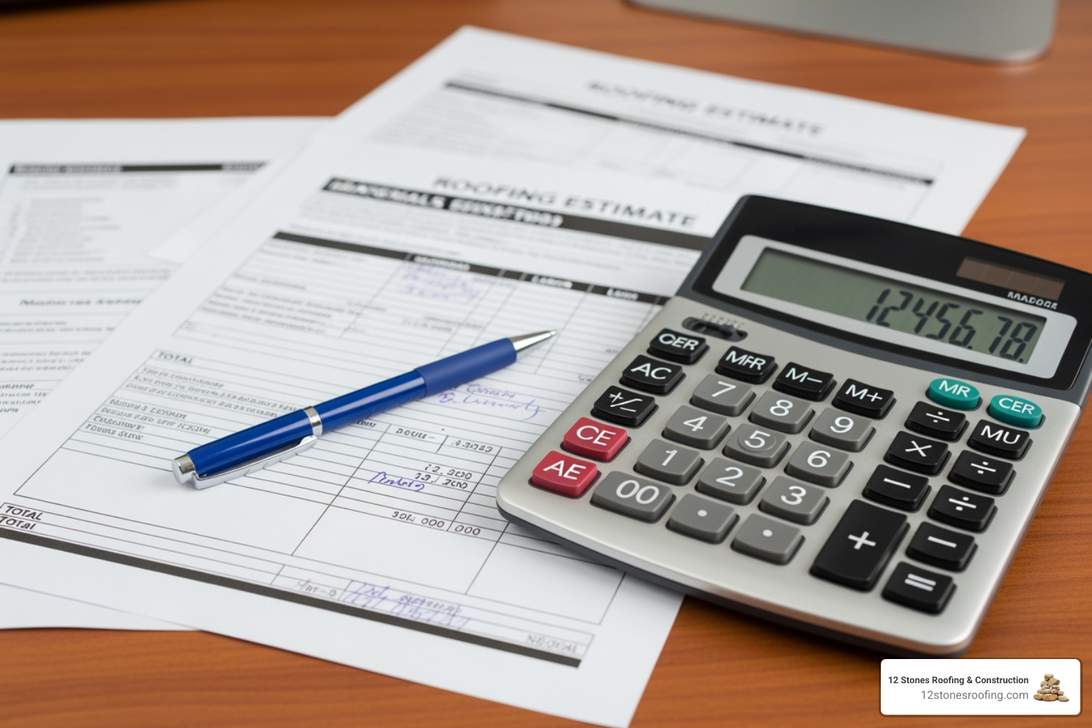 Calculator and roofing estimate paperwork - roofing contractors pasadena tx Calculator and roofing estimate paperwork - roofing contractors pasadena tx