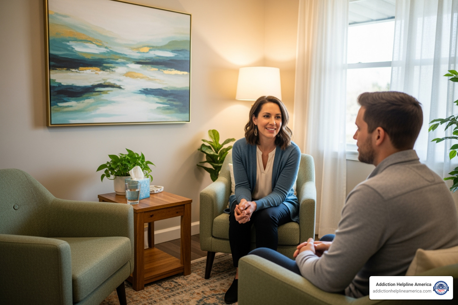 compassionate therapist talking with a patient - Rehab centers Connecticut compassionate therapist talking with a patient - Rehab centers Connecticut