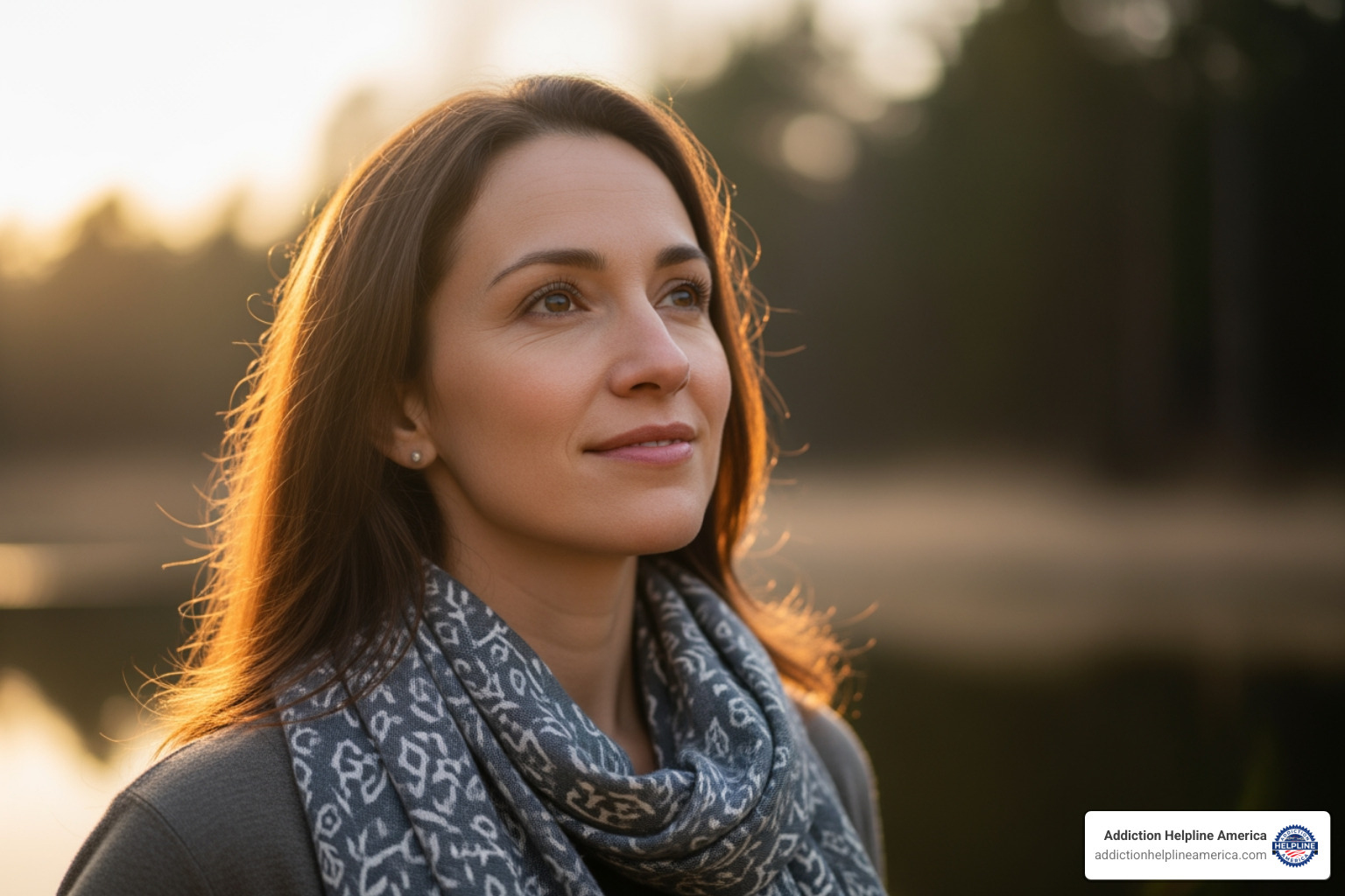 A woman looking hopefully towards the future - Women's rehab centers