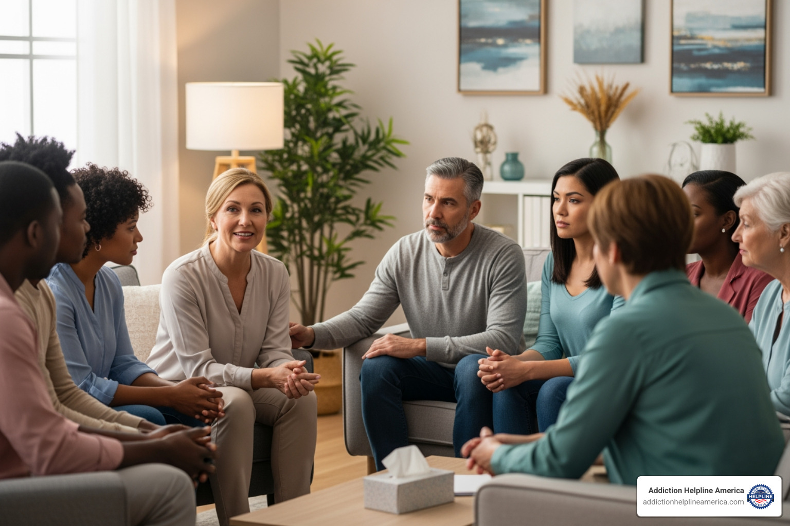 a support group meeting - 7 day inpatient detox