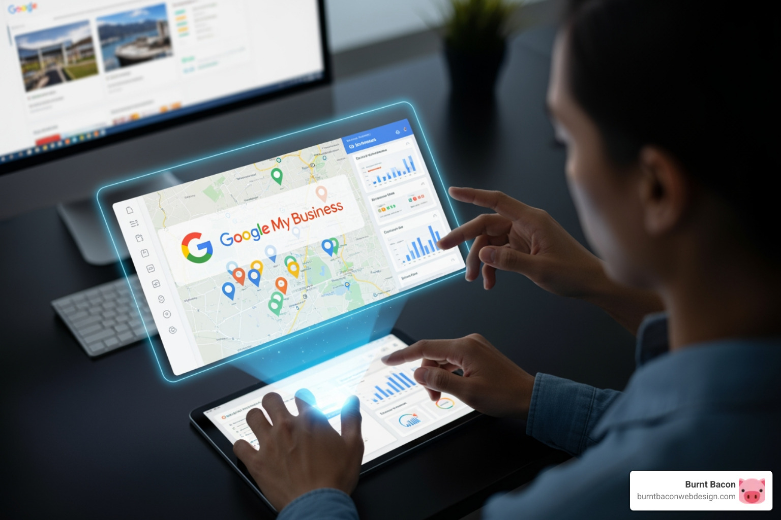 Image comparing an unoptimized vs. an optimized Google Business Profile - optimize Google My Business Image comparing an unoptimized vs. an optimized Google Business Profile - optimize Google My Business
