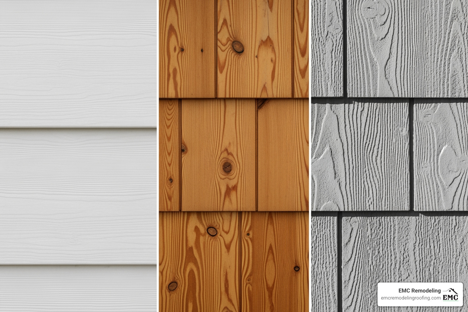 comparing vinyl wood and fiber cement siding textures - siding repair services
