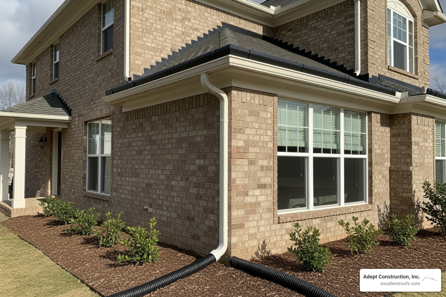 gutter system with gutter guards and a downspout extension - Aluminum gutter cost