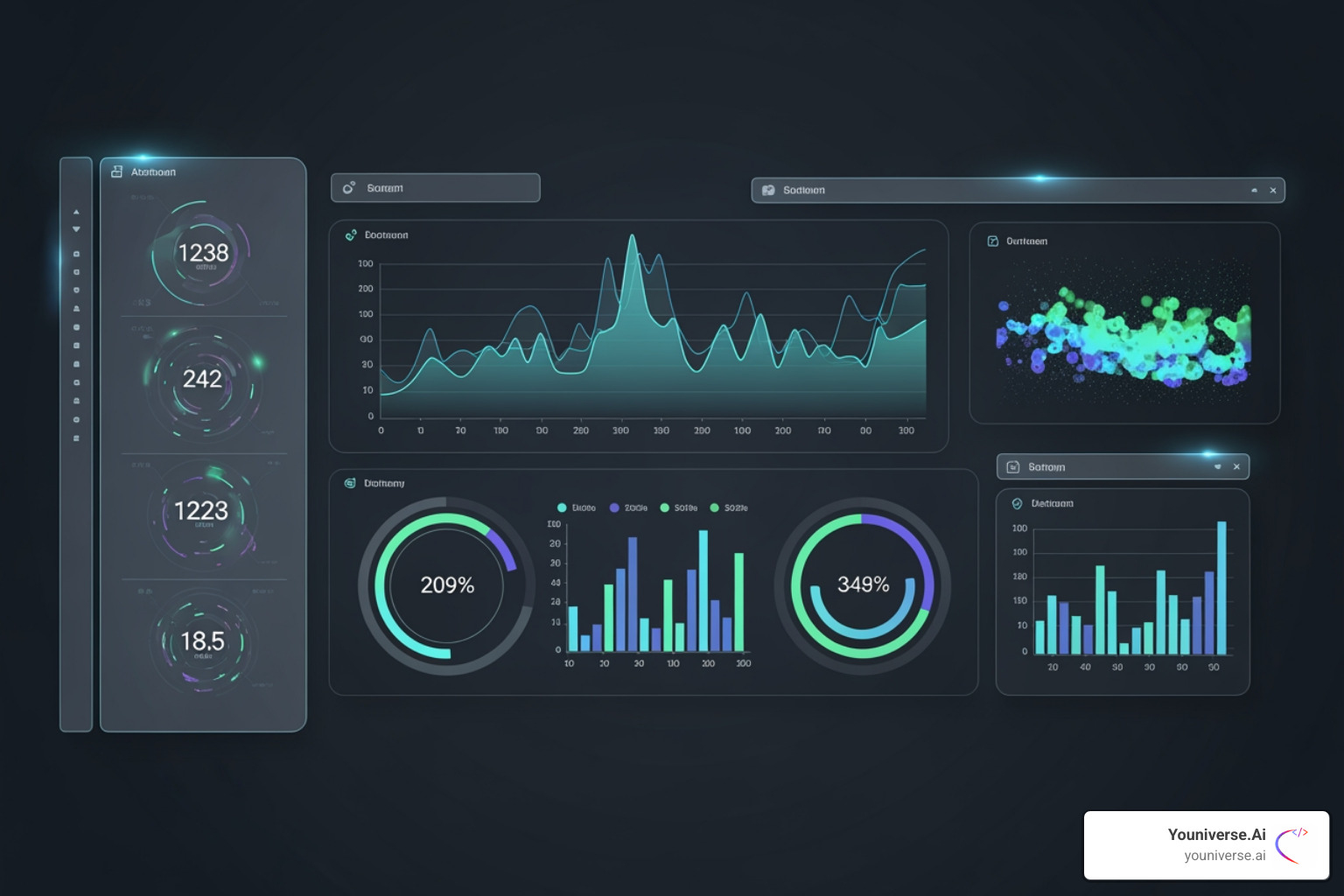 A dashboard showing AEO-related metrics - AEO digital marketing A dashboard showing AEO-related metrics - AEO digital marketing