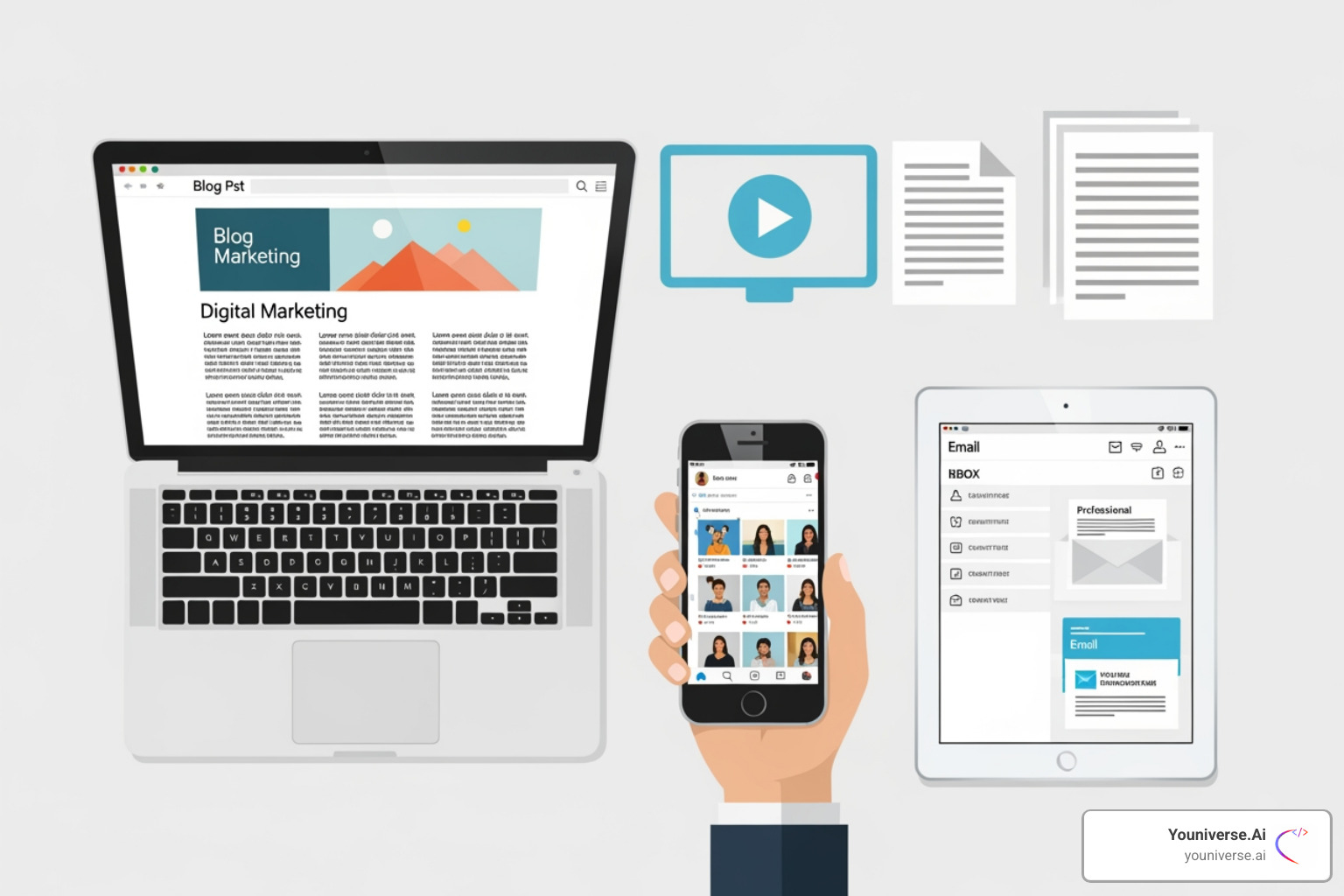 various content types - ai content website