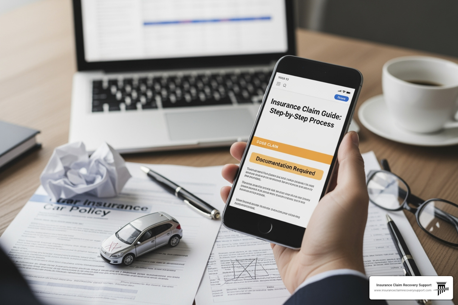 settlement offer document being reviewed with magnifying glass - Insurance claim guide