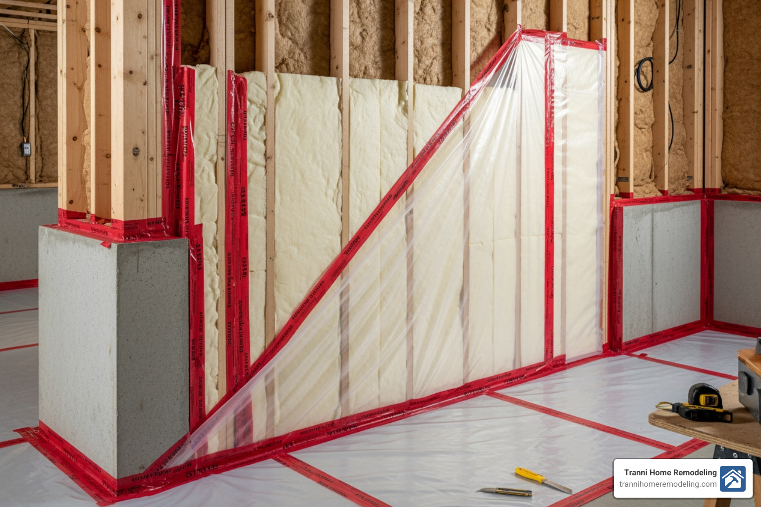 Properly sealed and insulated basement wall - Basement design ideas