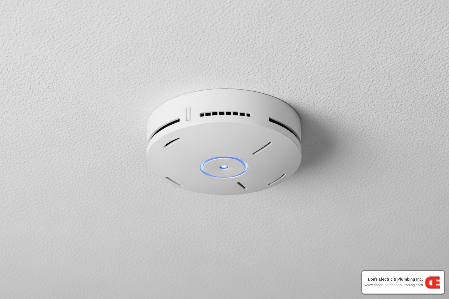 modern smoke and carbon monoxide detector installed on a ceiling - electrical inspection gloversville modern smoke and carbon monoxide detector installed on a ceiling - electrical inspection gloversville