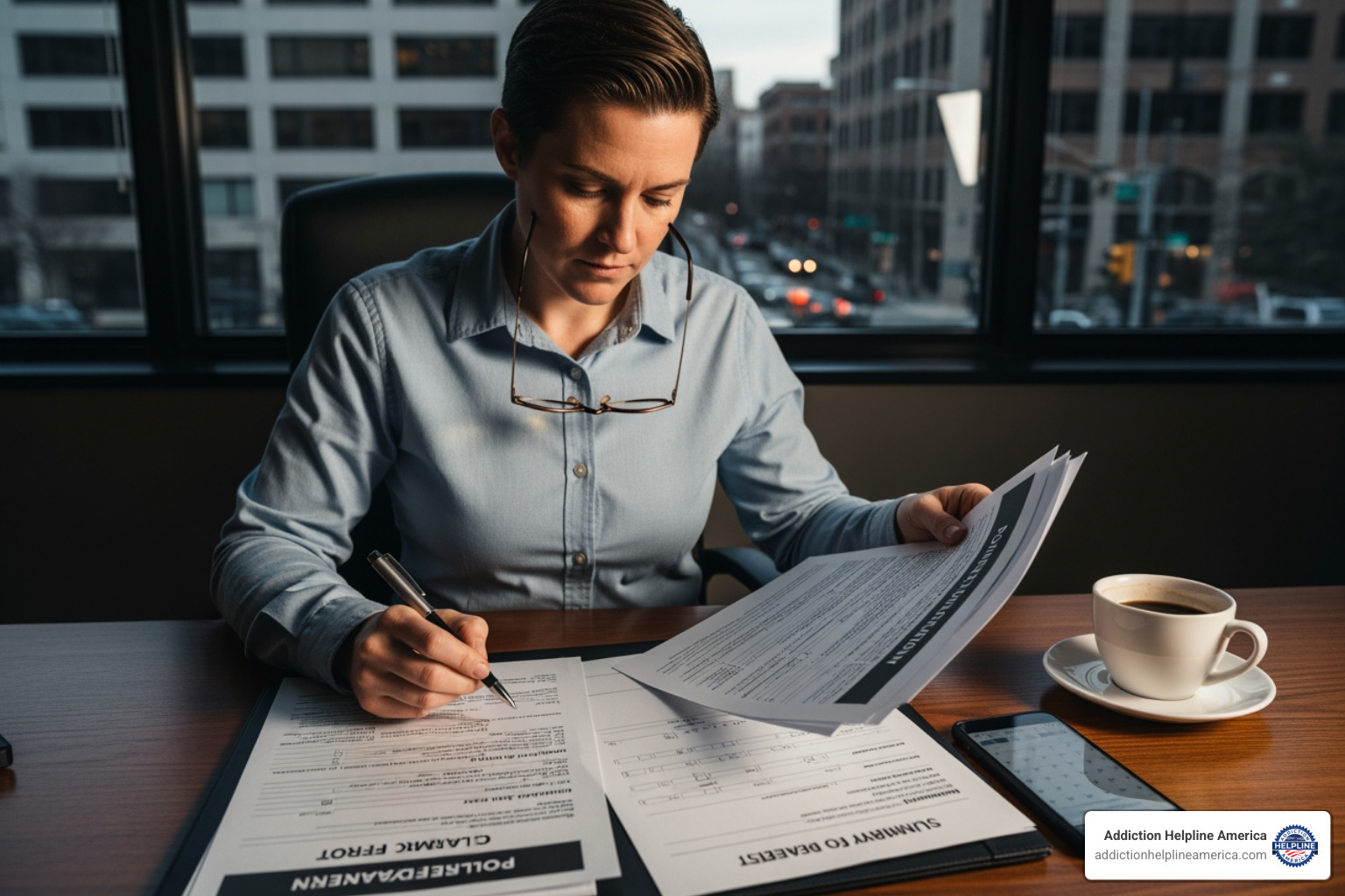 person reviewing insurance documents - 30 day inpatient rehab programs maryland person reviewing insurance documents - 30 day inpatient rehab programs maryland