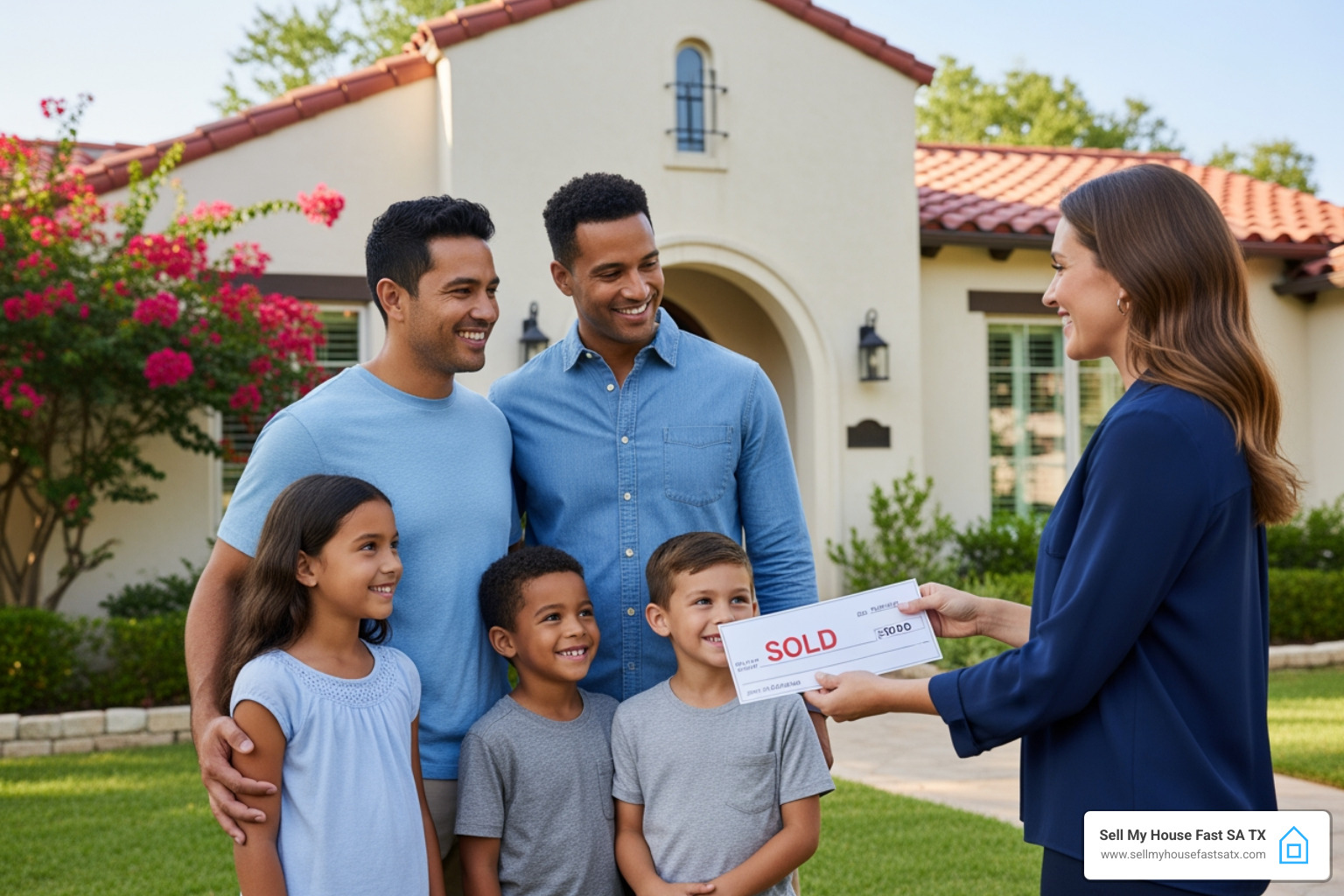 Happy San Antonio family receiving cash for their home from Sell My House Fast SA TX - can i back out of selling my house before closing Happy San Antonio family receiving cash for their home from Sell My House Fast SA TX - can i back out of selling my house before closing