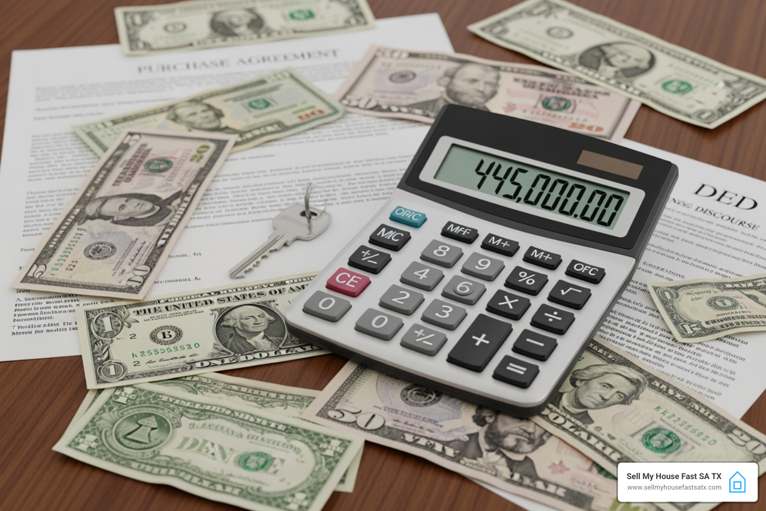 Pie chart breaking down typical costs of selling a home in Texas - how soon can you sell a house after buying it