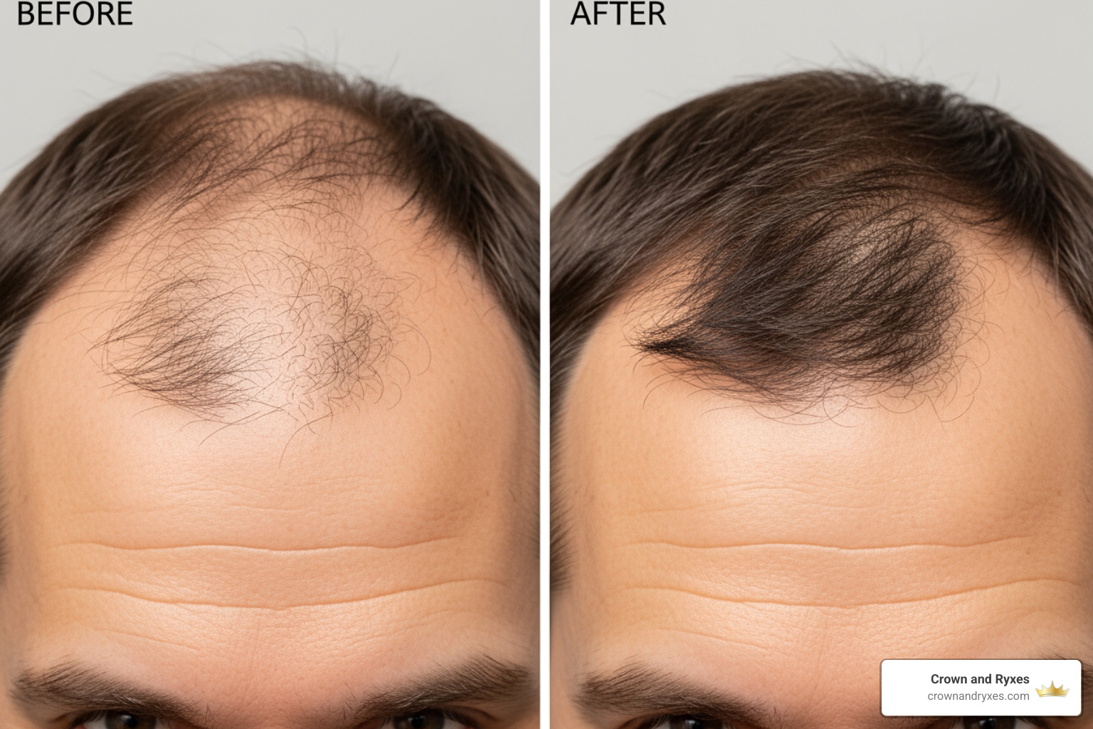 clear before-and-after results at 6 months, focusing on the crown - minoxidil for men results clear before-and-after results at 6 months, focusing on the crown - minoxidil for men results