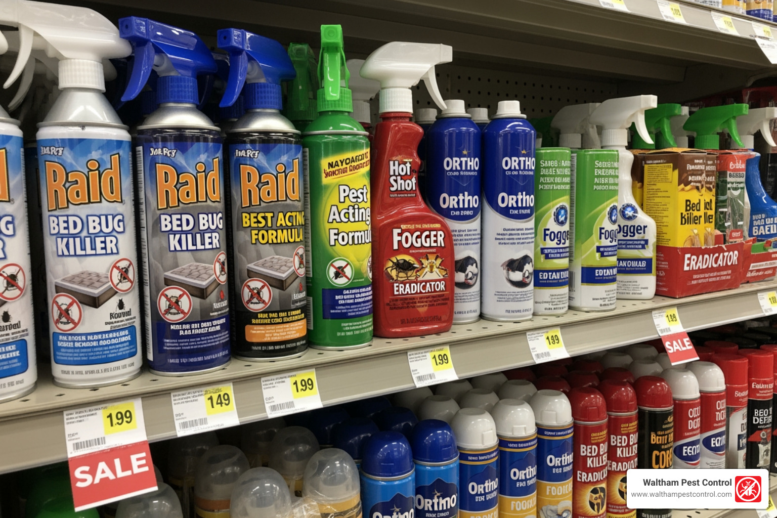 ineffective store-bought foggers and sprays on a shelf - professional bed bug treatment ineffective store-bought foggers and sprays on a shelf - professional bed bug treatment