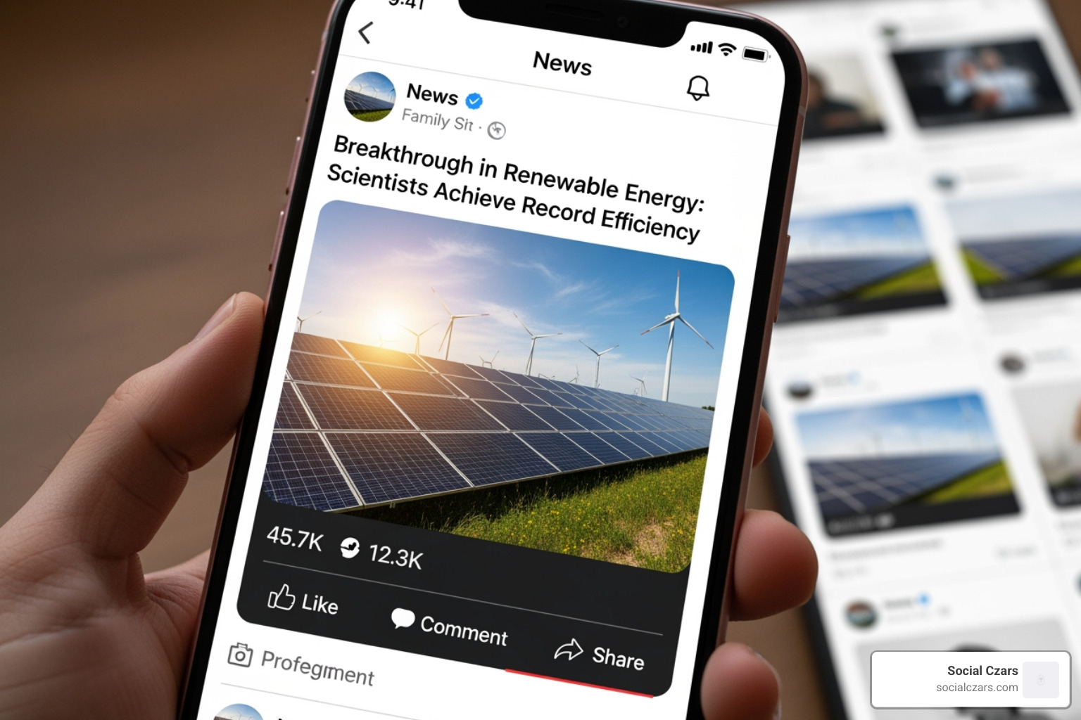 Social media feed showing a rapidly spreading news story - crisis communications London