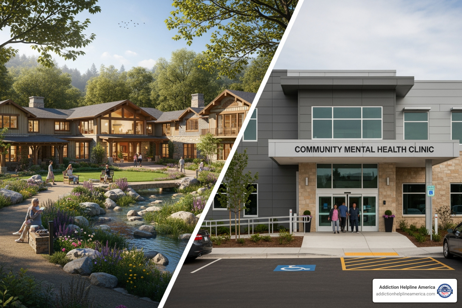 residential vs community clinic - mental health facilities near me