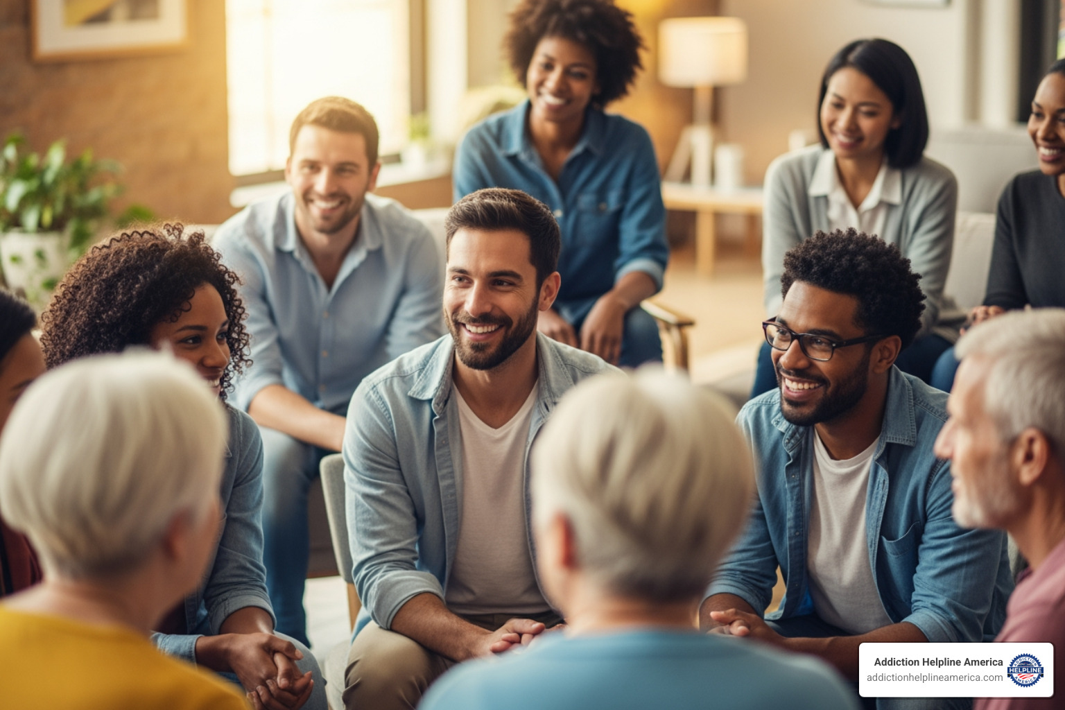 A group of people supporting each other in a community setting - Affordable inpatient rehab