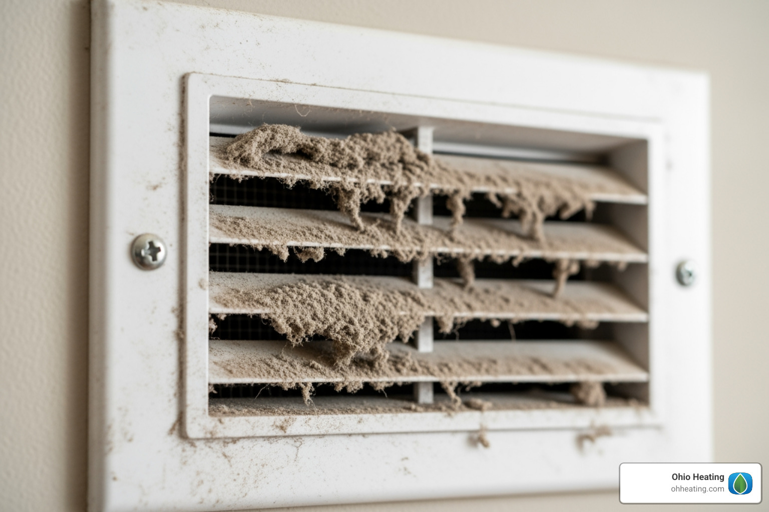Dusty air vent in a home - Indoor air quality Columbus