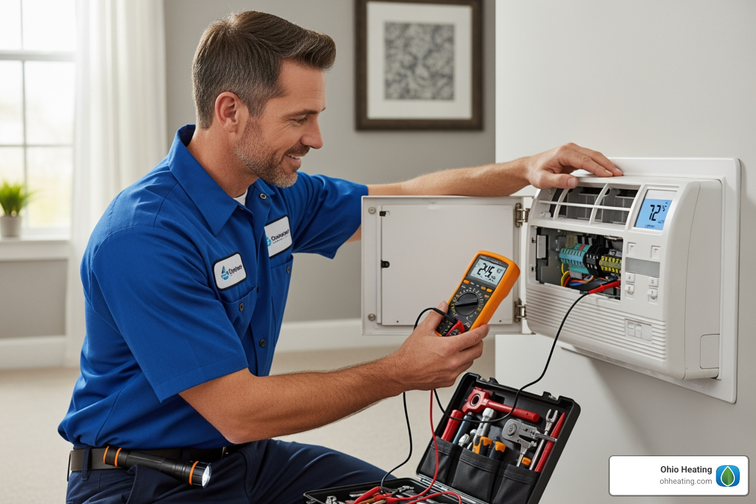 a friendly technician performing a diagnostic check on an indoor AC unit - ac maintenance plan near me a friendly technician performing a diagnostic check on an indoor AC unit - ac maintenance plan near me