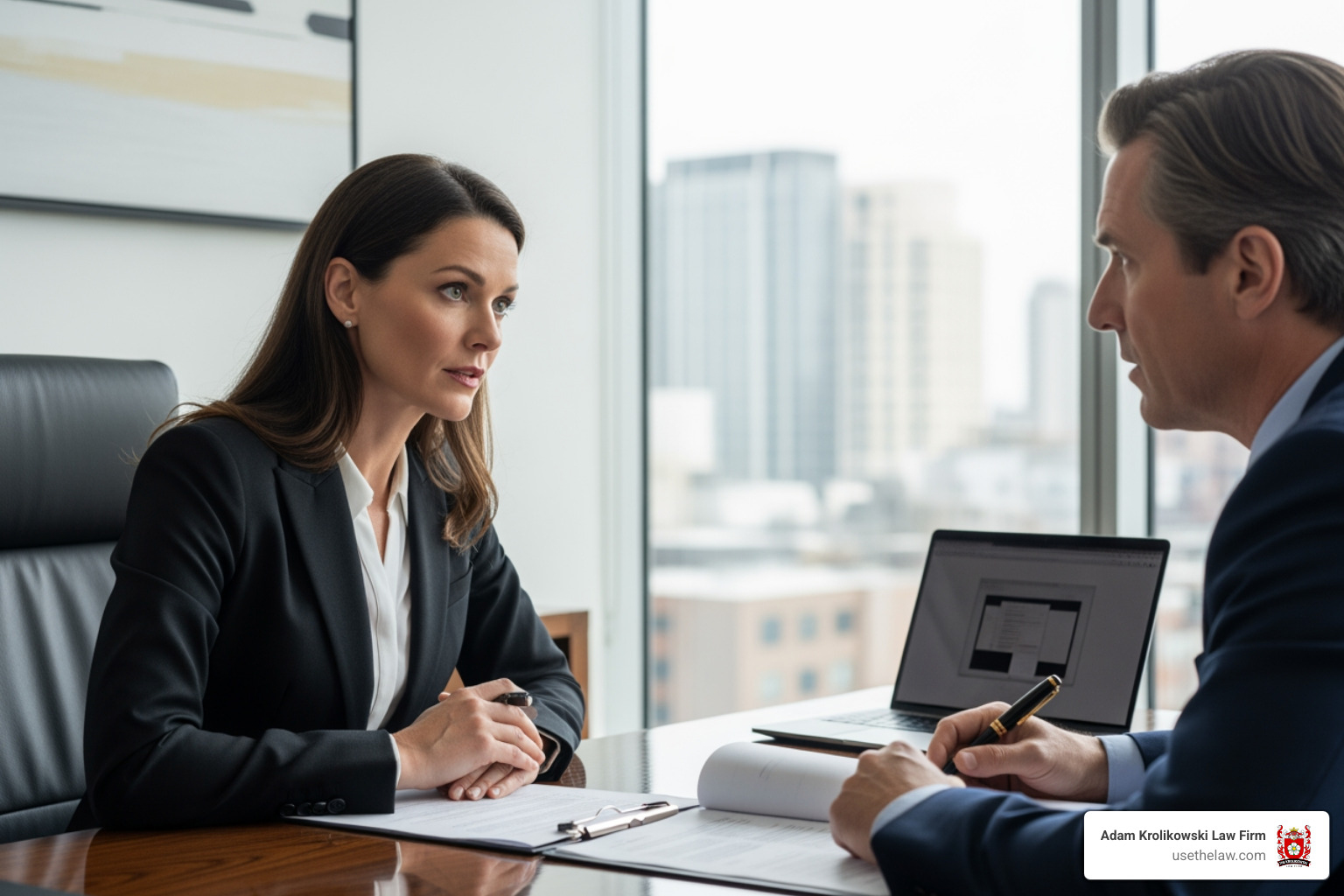 of attorney client meeting - crosswalk accident attorney