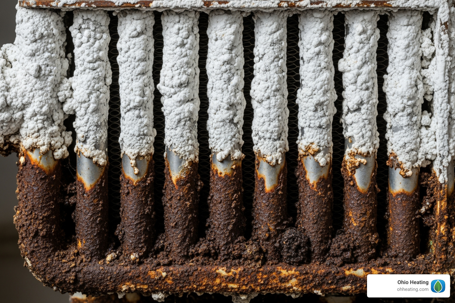 heat exchanger clogged with limescale and sludge - Boiler heat exchanger