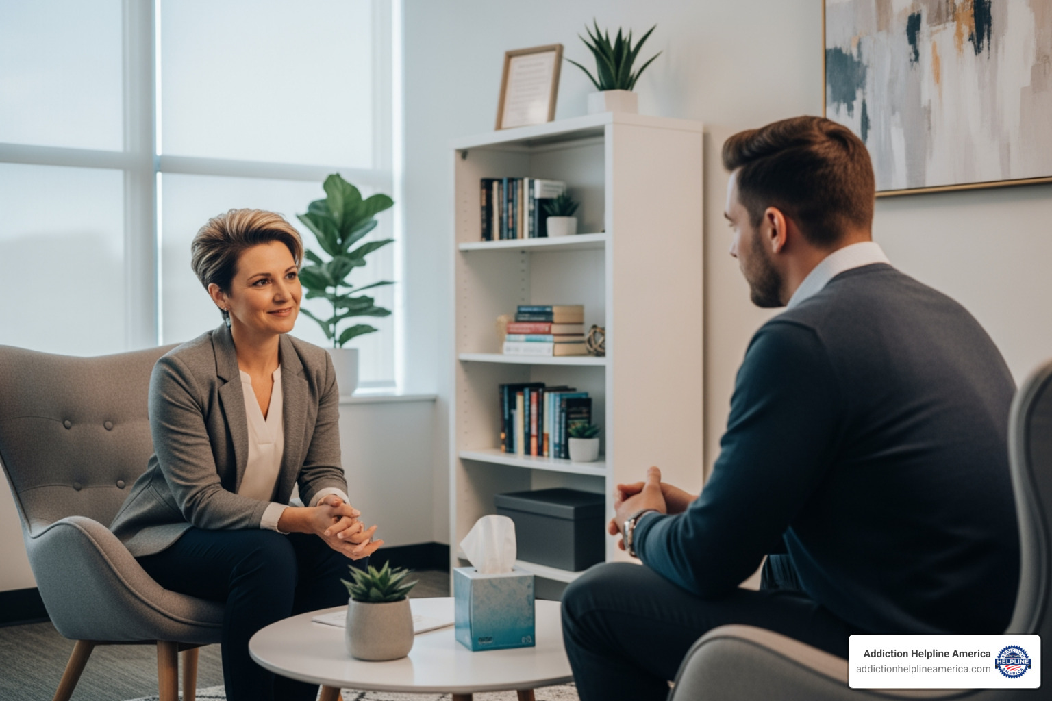 Image of a compassionate therapist consulting with a patient - antidepressants inpatient rehab program Image of a compassionate therapist consulting with a patient - antidepressants inpatient rehab program