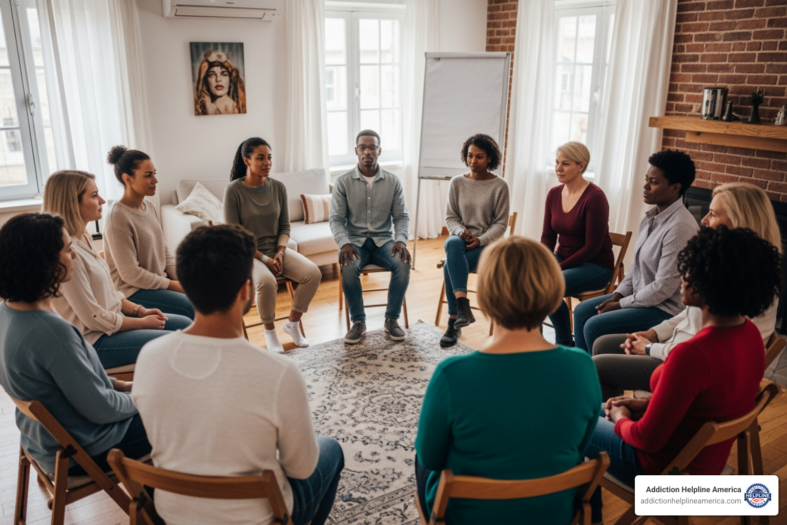 sober support group meeting - alcohol rehab inpatient residential program