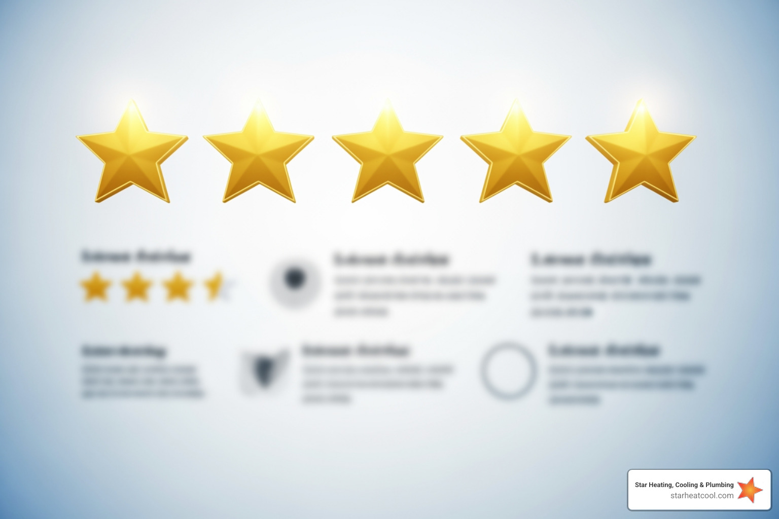 graphic showing a 5-star rating with positive review snippets - heating company near me in anderson in graphic showing a 5-star rating with positive review snippets - heating company near me in anderson in