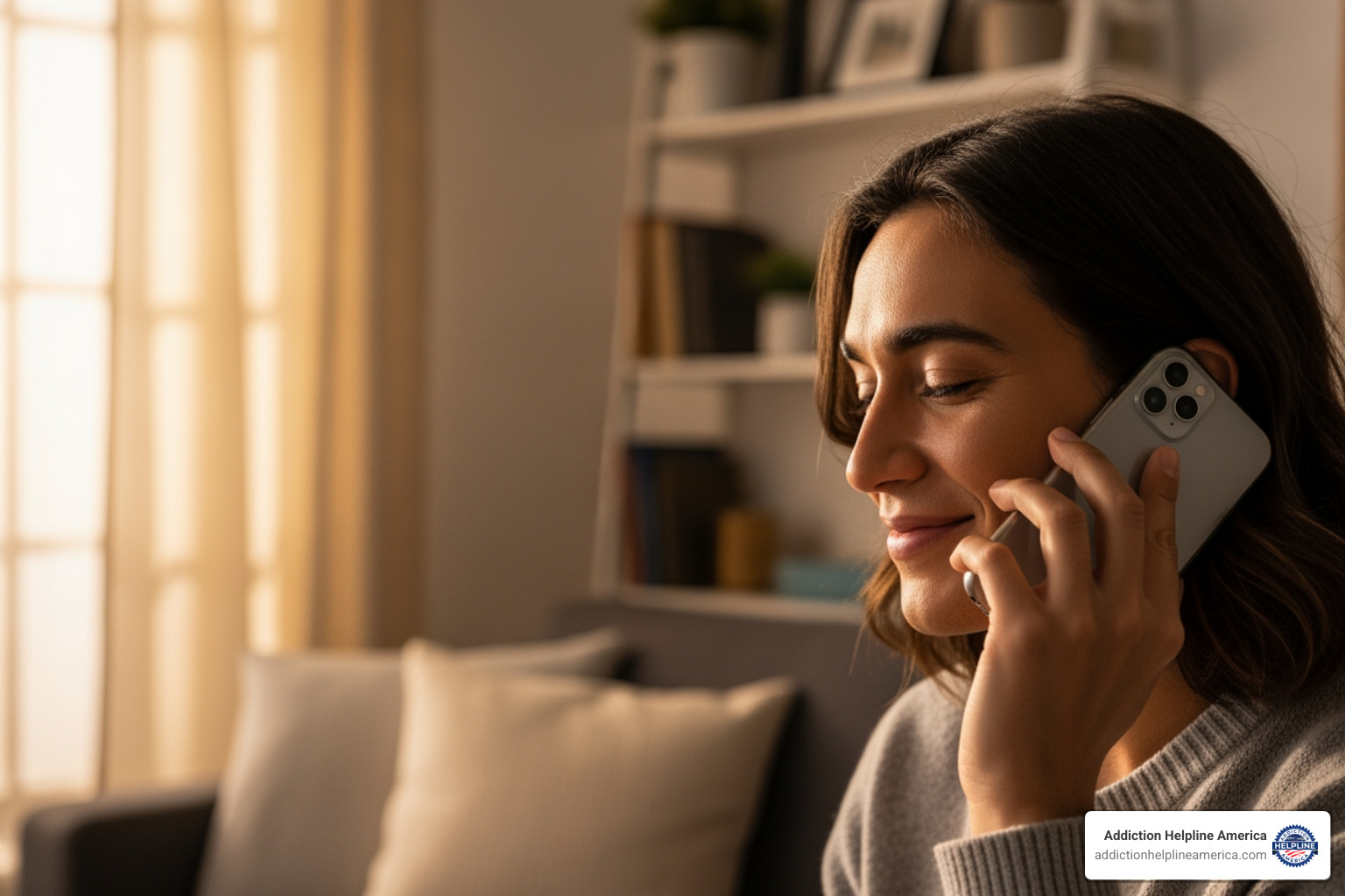 A person on the phone looking relieved, with text overlay "Verifying Your Insurance" - drug rehab centers in dallas texas A person on the phone looking relieved, with text overlay "Verifying Your Insurance" - drug rehab centers in dallas texas