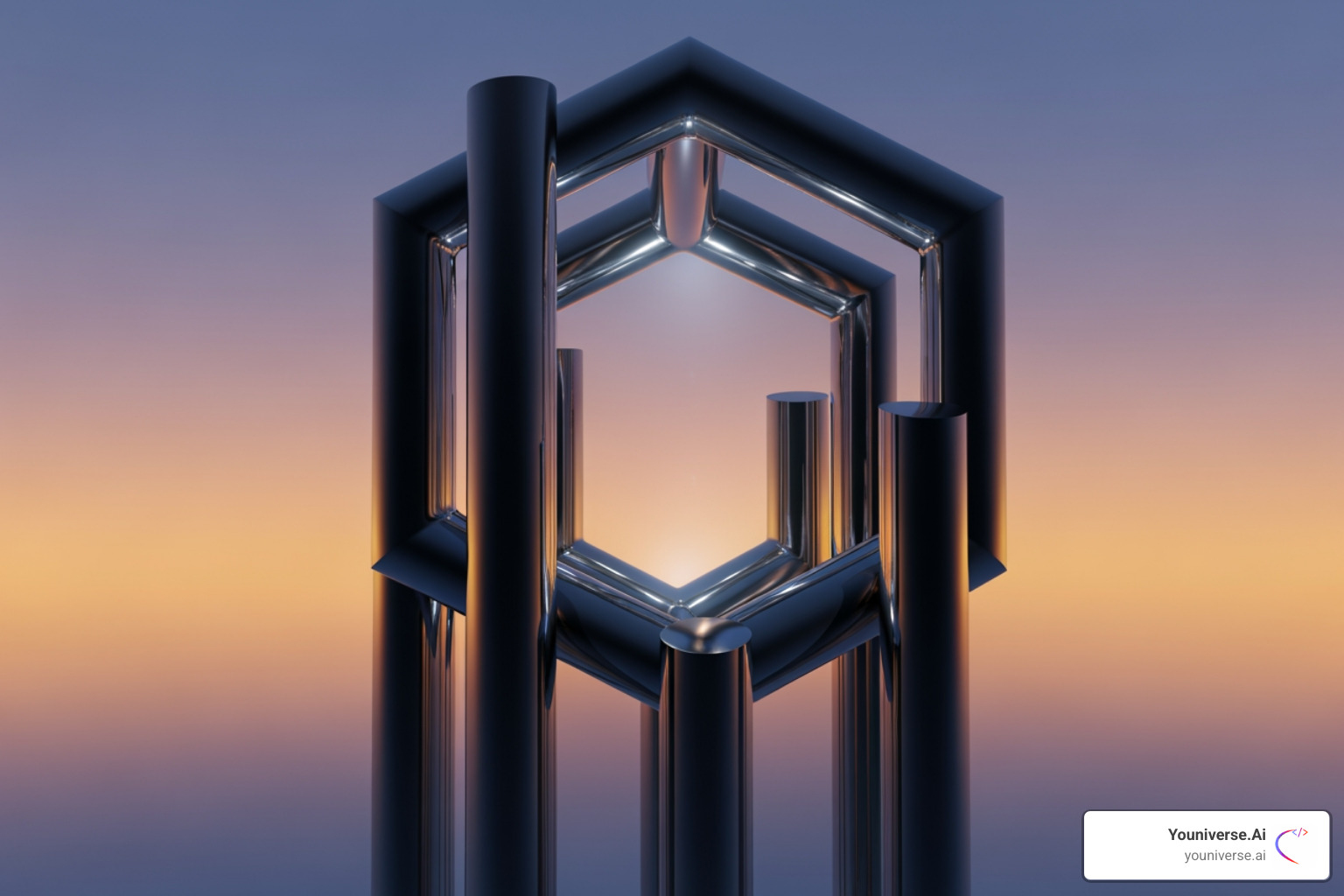 A circular diagram or hexagonal structure representing the six interconnected pillars of AI advantage - AI for competitive advantage A circular diagram or hexagonal structure representing the six interconnected pillars of AI advantage - AI for competitive advantage
