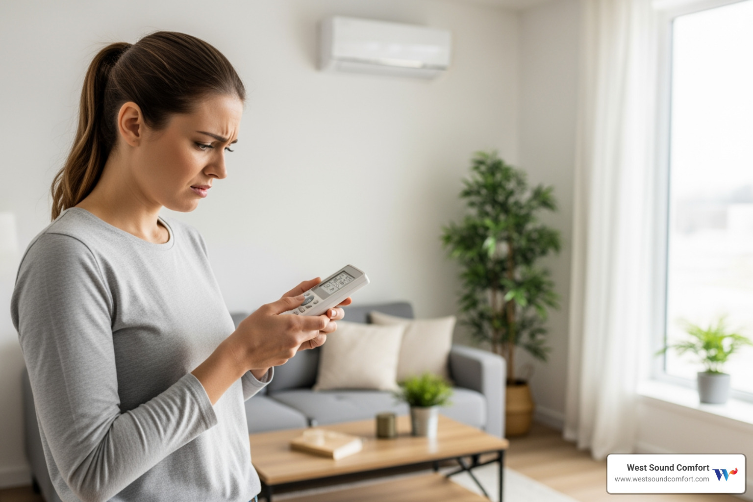 homeowner concerned at mini-split remote - 24/7 ductless mini-split repair in bainbridge island, wa