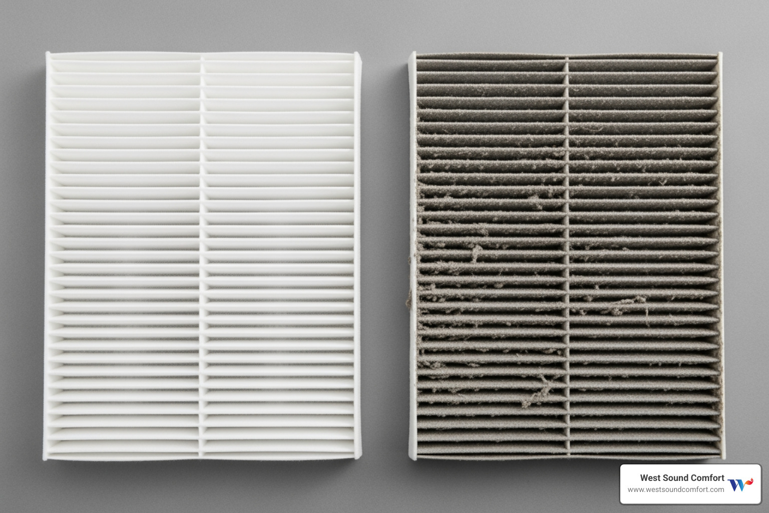 clean and dirty air filter comparison - furnace blowing cold air in bainbridge island, wa clean and dirty air filter comparison - furnace blowing cold air in bainbridge island, wa