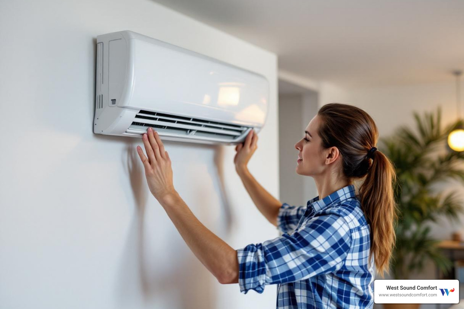 homeowner cleaning filter of indoor mini-split unit - 24 hour ductless mini-split service in kingston, wa homeowner cleaning filter of indoor mini-split unit - 24 hour ductless mini-split service in kingston, wa