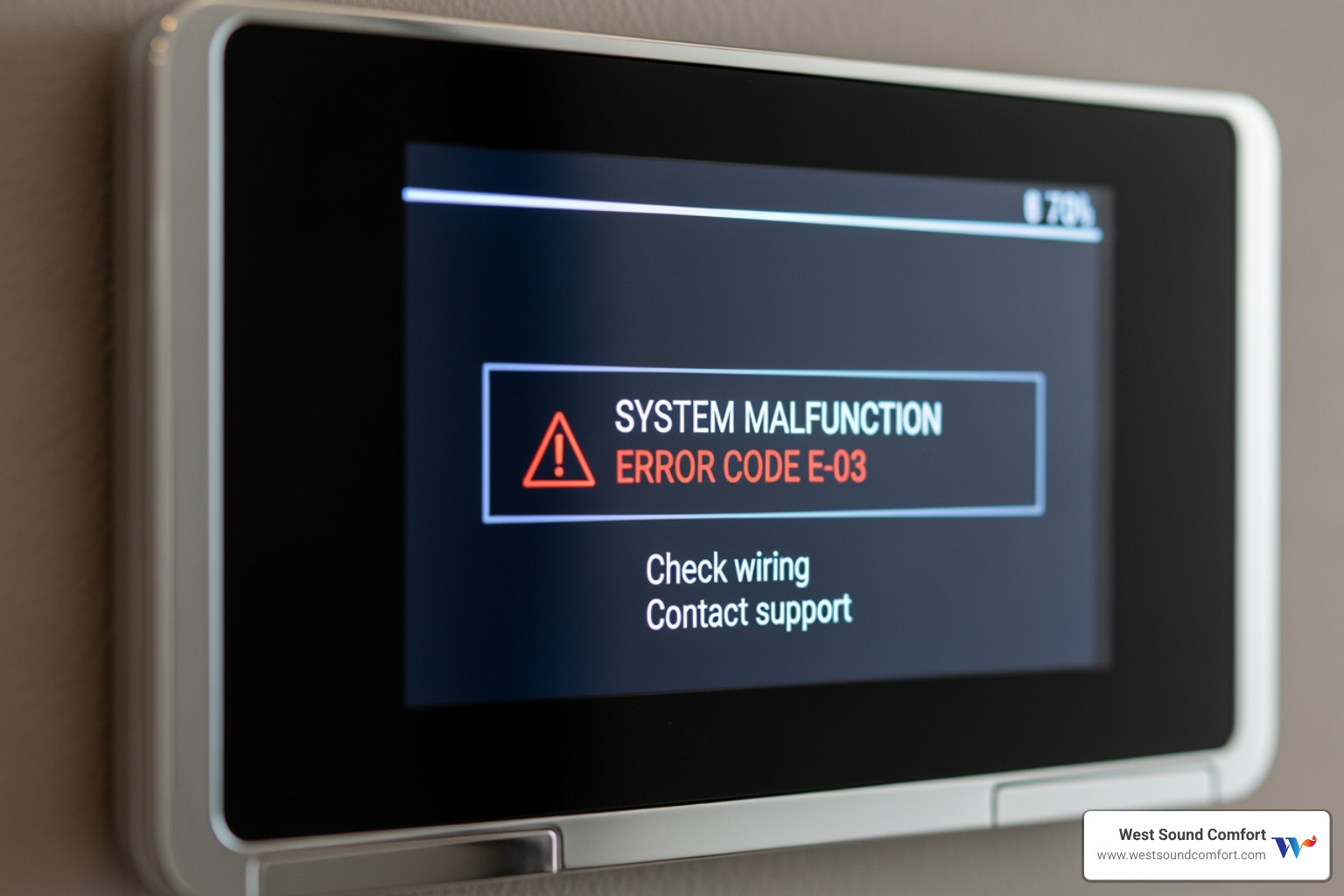thermostat error message - same day hvac repair in port townsend, wa
