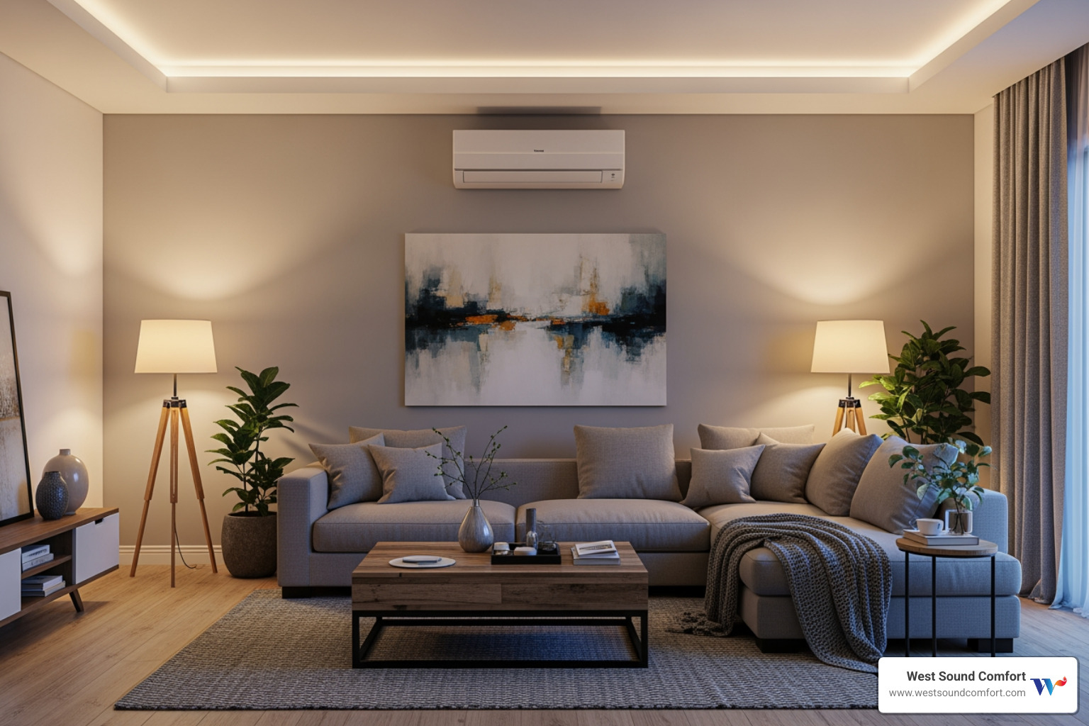 comfortable home interior with ductless mini split - 24/7 ductless mini-split repair in port ludlow, wa
