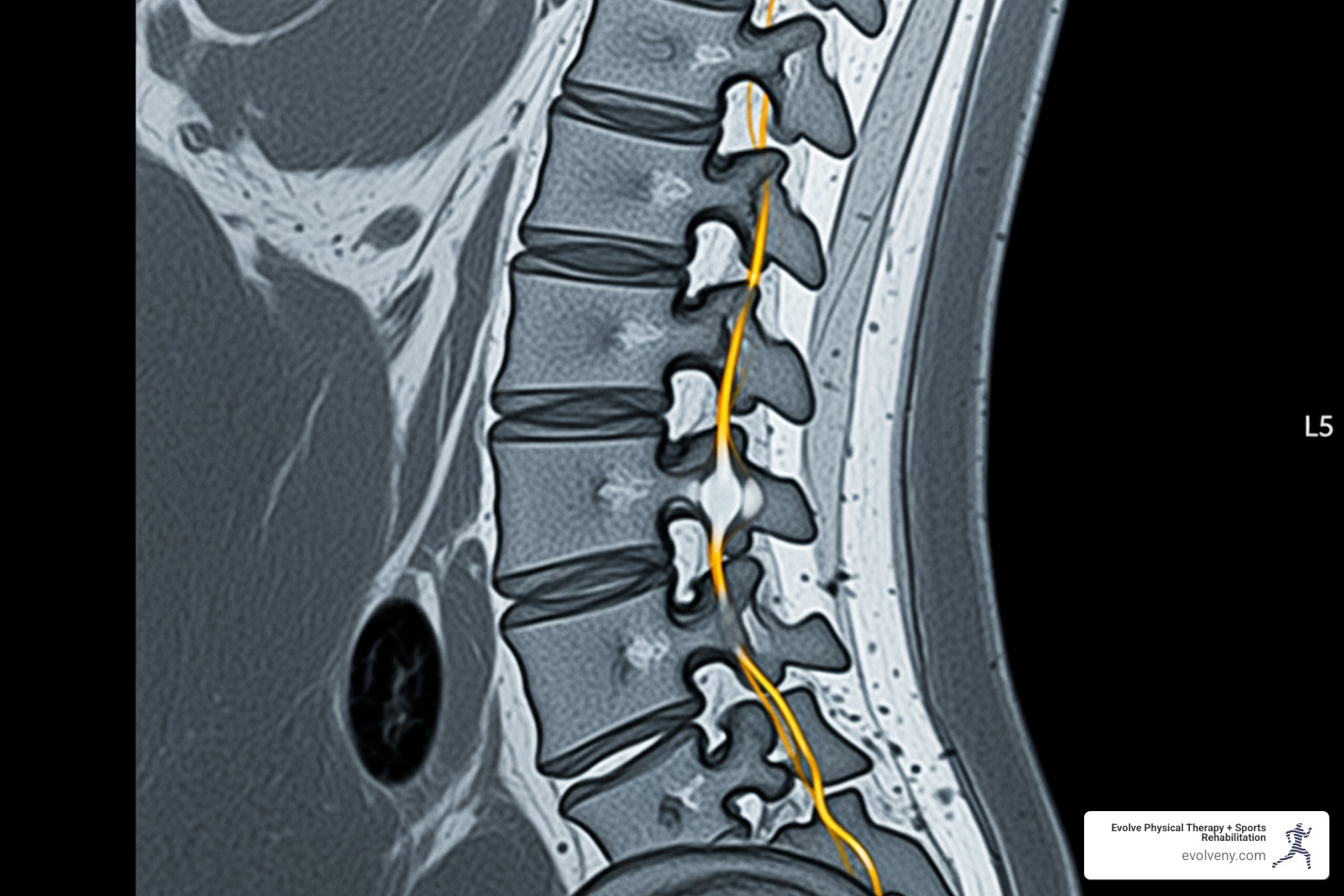 MRI scan showing a herniated disc pushing into the spinal canal - pain management herniated disc MRI scan showing a herniated disc pushing into the spinal canal - pain management herniated disc