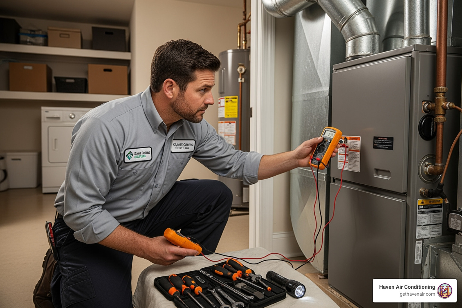 technician inspecting a furnace unit - What are the best furnace maintenance services in Ontario, CA?" technician inspecting a furnace unit - What are the best furnace maintenance services in Ontario, CA?"