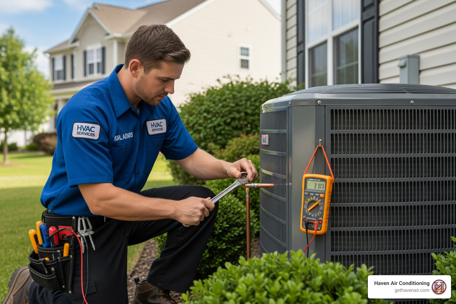 technician servicing an HVAC unit in a residential setting - most common indoor air pollutants technician servicing an HVAC unit in a residential setting - most common indoor air pollutants