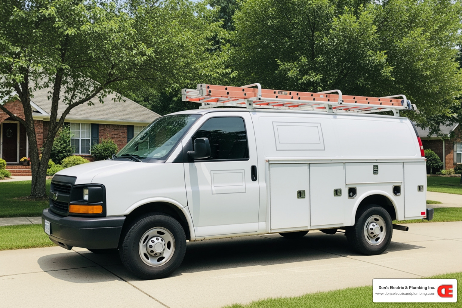 local service van parked in a residential driveway - ac emergency broadalbin local service van parked in a residential driveway - ac emergency broadalbin
