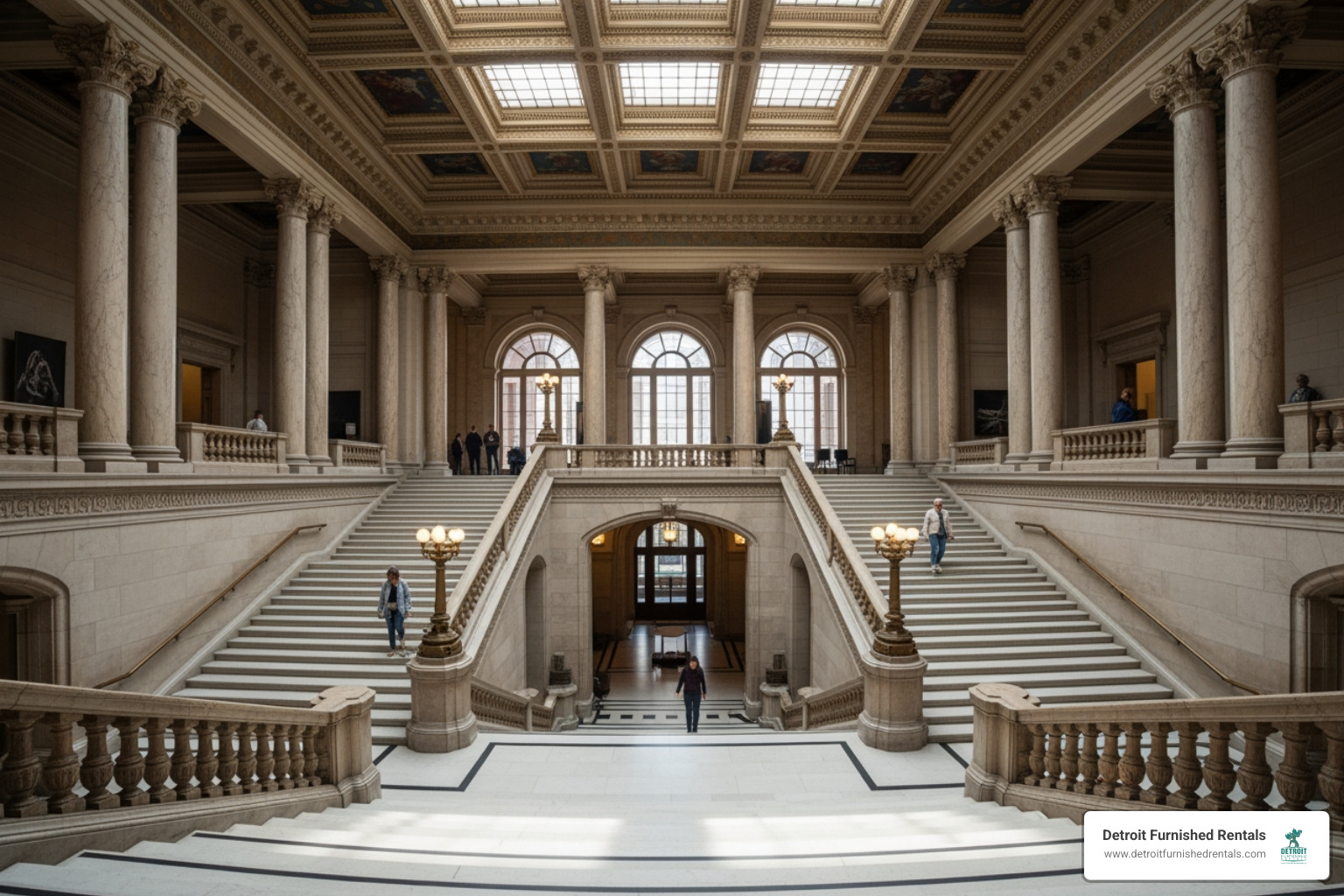The Detroit Institute of Arts' grand staircase - detroit art museum