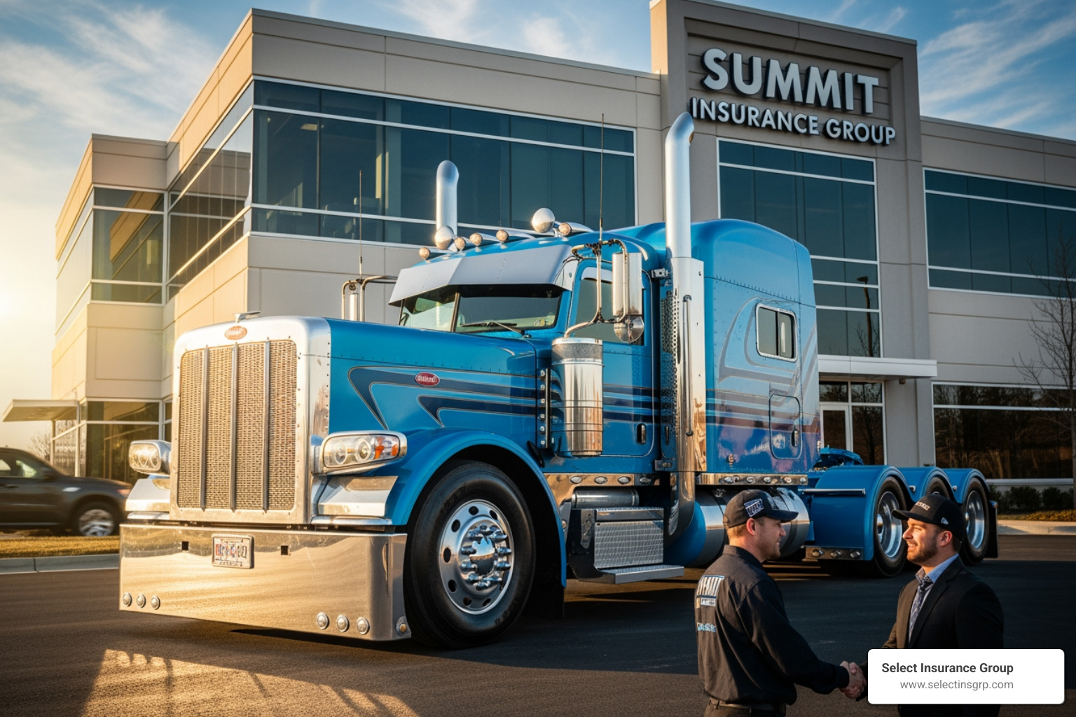 denied insurance claim form with a custom truck in the background - custom truck insurance