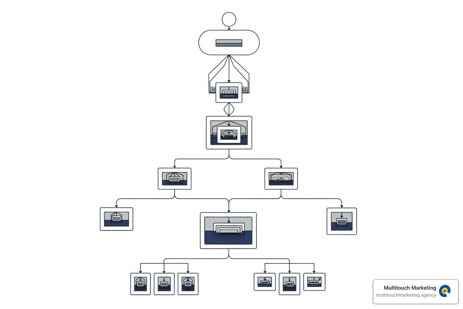 diagram showing the hierarchical structure of a Google Ads campaign - Paid search marketing diagram showing the hierarchical structure of a Google Ads campaign - Paid search marketing